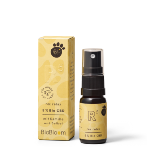 BioBloom rex relax 5% Bio CBD Öl für Hunde mit Kamille und Salbei