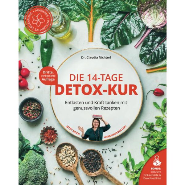 Buchcover Die 14-Tage Detox-Kur von Dr. Claudia Nichterl, dritte verbesserte Auflage