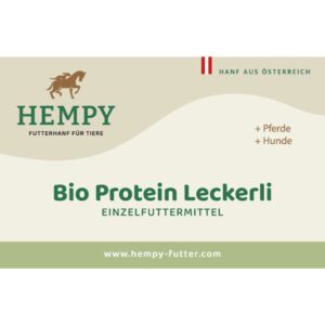 Hempy Bio Protein Leckerli für Pferde und Hunde aus Hanf aus Österreich