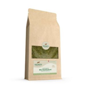 Bio Hanfschrot von Hempy mit Hanfblattpulver für Pferde, Hunde und Kleintiere