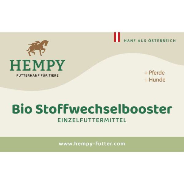 Hempy Bio Stoffwechselbooster aus österreichischem Hanf – Einzelfuttermittel für Pferde und Hunde